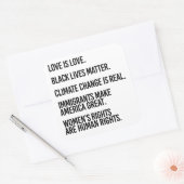 Liebe ist Liebe Klimawandel real Quadratischer Aufkleber (Umschlag)