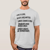 Liebe ist Liebe Klimawandel real T-Shirt (Vorderseite)