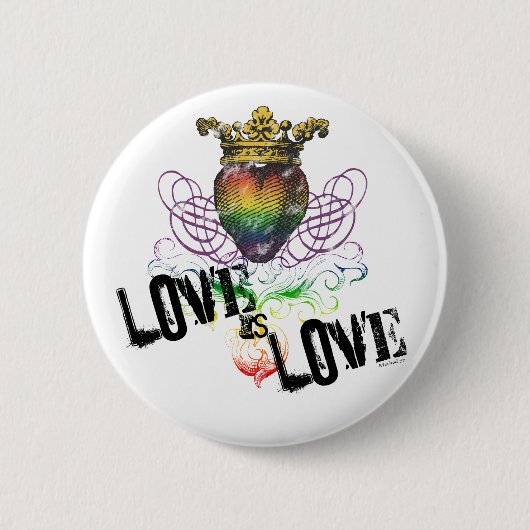 Liebe ist Liebe-Knopf Button (Vorderseite)