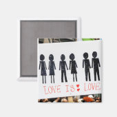 Liebe ist Liebe Kühlschrank Magnet (Vorderseite/Rückseite)