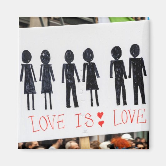 Liebe ist Liebe Kühlschrank Magnet (Vorne)
