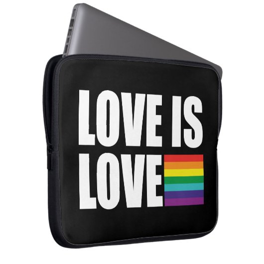 Liebe ist Liebe Laptopschutzhülle (Vorne Rechts)