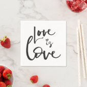 LIEBE IST LIEBE LBGT handgeschriebene Typografie Serviette (Beispiel)