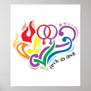 Liebe ist Liebe: Lesbe Poster