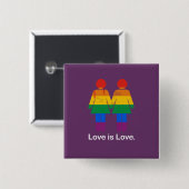 LIEBE IST LIEBE LESBIAN COUPLE -.pnng Button (Vorne & Hinten)