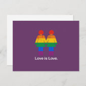 Liebe IST LIEBE LESBIAN COUPLE -.pnng Postkarte (Vorne/Hinten)