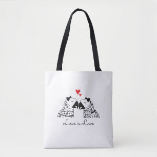 Liebe ist Liebe Lesbische Papageien Tasche