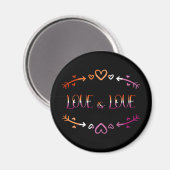 Liebe ist Liebe Lesbischer Pride Month Magnet (Vorderseite/Rückseite)