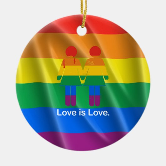 LIEBE IST LIEBE-LESBISCHES PAAR - .PNG KERAMIKORNAMENT (Vorne)