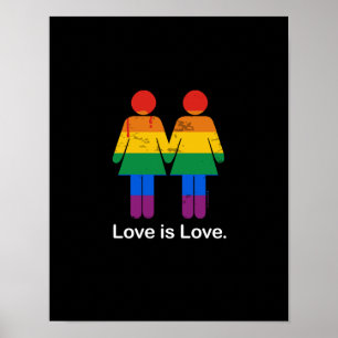 LIEBE IST LIEBE-LESBISCHES PAAR - .PNG POSTER