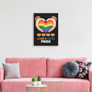 Liebe ist Liebe LGBQT Leinwanddruck