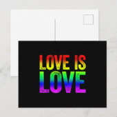 Liebe ist Liebe LGBT Gemeinschaft Rainbow Liebe LG Postkarte (Vorne/Hinten)