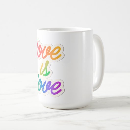 Liebe ist Liebe LGBT Kaffeetasse (VorderseiteRechts)