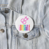 Liebe ist Liebe LGBT Pride Gay Liebe Regenbogen Fl Button (Beispiel)