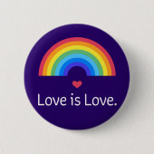 Liebe ist Liebe. LGBT+PRIDE. Que. Button (Vorderseite)