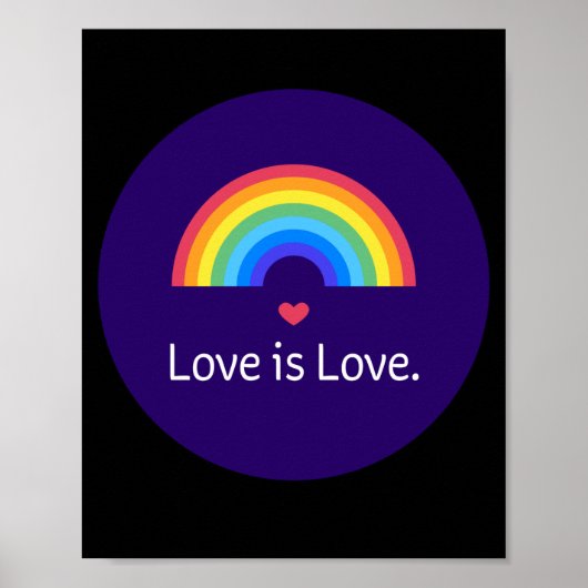 Liebe ist Liebe. LGBT+PRIDE. Que. Poster (Vorne)