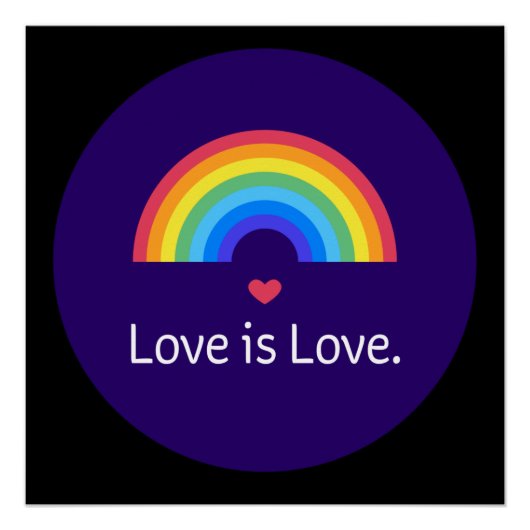Liebe ist Liebe. LGBT+PRIDE. Que. Poster (Vorderseite)