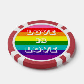 Liebe ist Liebe LGBT Pride Rainbow Flag Benutzerde Pokerchips (Einzeln)
