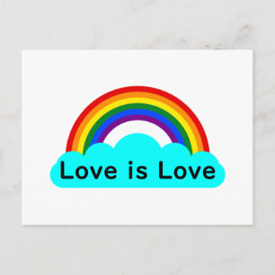 Liebe ist Liebe - LGBT Rainbow Postcard Postkarte