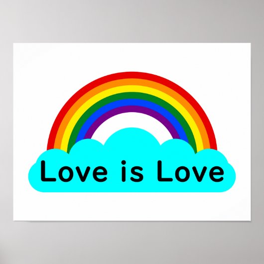 Liebe ist Liebe - LGBT Rainbow Poster (Vorne)