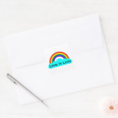 Liebe ist Liebe - LGBT Rainbow Square Sticker (Umschlag)