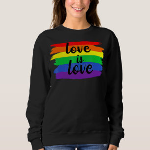 Liebe ist Liebe Lgbt Regenbogen Flag Farbe Schwule Sweatshirt