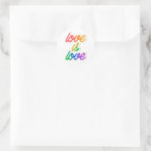 Liebe ist Liebe LGBT Runder Aufkleber (Tasche)
