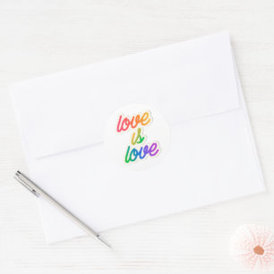 Liebe ist Liebe LGBT Runder Aufkleber