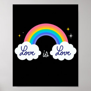 Liebe ist Liebe. LGBT+Stolz. Rainbow Poster