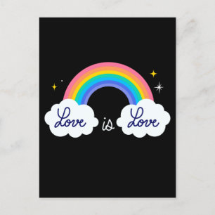 Liebe ist Liebe. LGBT+Stolz. Rainbow Postkarte