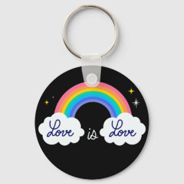 Liebe ist Liebe. LGBT+Stolz. Rainbow Schlüsselanhänger