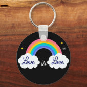 Liebe ist Liebe. LGBT+Stolz. Rainbow Schlüsselanhänger (Vorderseite)