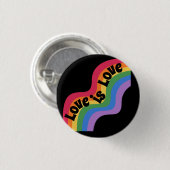 Liebe ist Liebe. LGBT+Stolz. Regenbogen. Button (Vorne & Hinten)