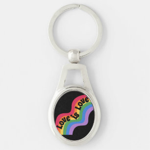 Liebe ist Liebe. LGBT+ Stolz. Regenbogen. Schlüsse Schlüsselanhänger