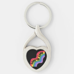 Liebe ist Liebe. LGBT+Stolz. Regenbogen. Schlüssel Schlüsselanhänger