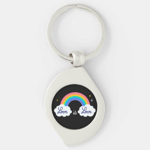 Liebe ist Liebe. LGBT+ Stolz. Regenbogen-Schlüssel Schlüsselanhänger
