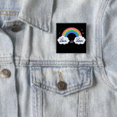 Liebe ist Liebe. LGBT+Stolz. Regenbogenknopf Button (Beispiel)