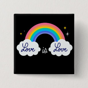 Liebe ist Liebe. LGBT+Stolz. Regenbogenknopf Button