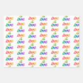 Liebe ist Liebe LGBT Wrapping Paper Sheets - Regen Geschenkpapier Set (Vorderseite 2)