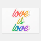 Liebe ist Liebe LGBT Wrapping Paper Sheets - Regen Geschenkpapier Set (Vorderseite)