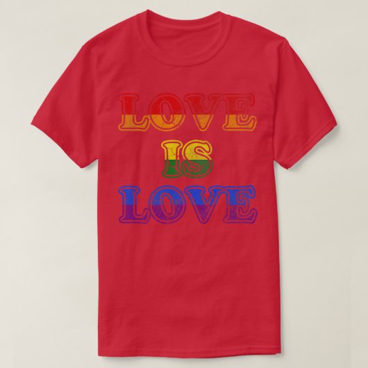 Liebe ist Liebe LGBTQ Flag Gay Pride T-Shirt (Design vorne)