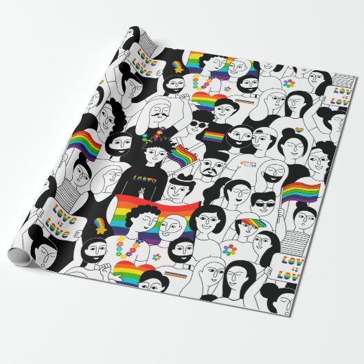 Liebe ist Liebe, LGBTQ+ Geschenkpapier (Ungerollt)