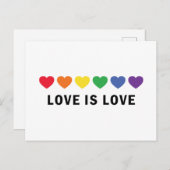 "Liebe ist Liebe" LGBTQ-Preis Einladungspostkarte (Vorne/Hinten)