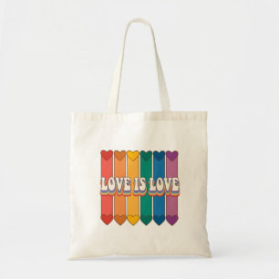 Liebe ist Liebe - LGBTQ-Stolz mit Regenbogen (2) Tragetasche