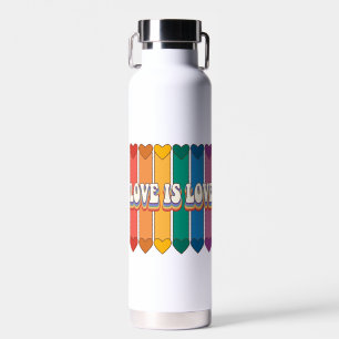 Liebe ist Liebe - LGBTQ-Stolz mit Regenbogen (2) Trinkflasche