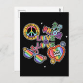 Liebe ist Liebe. Liebe gewinnt. LGBT+Stolz. Postkarte (Vorne/Hinten)