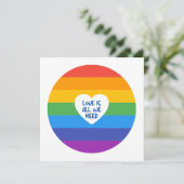 Liebe ist Liebe, Liebe ist alles, was wir brauchen Karte (Stehend Vorderseite)