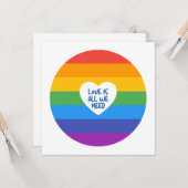 Liebe ist Liebe, Liebe ist alles, was wir brauchen Karte (Vorderseite/Rückseite Beispiel)