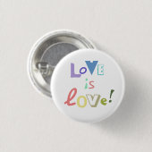 Liebe ist Liebe - Massiver Regenbogen Modern Button (Vorne & Hinten)