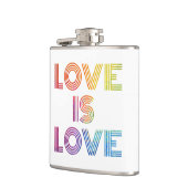 Liebe ist Liebe | Moderne Streifen Flachmann (Links)